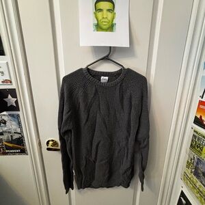 Zara Gray Crewneck Sweater Classic Knit